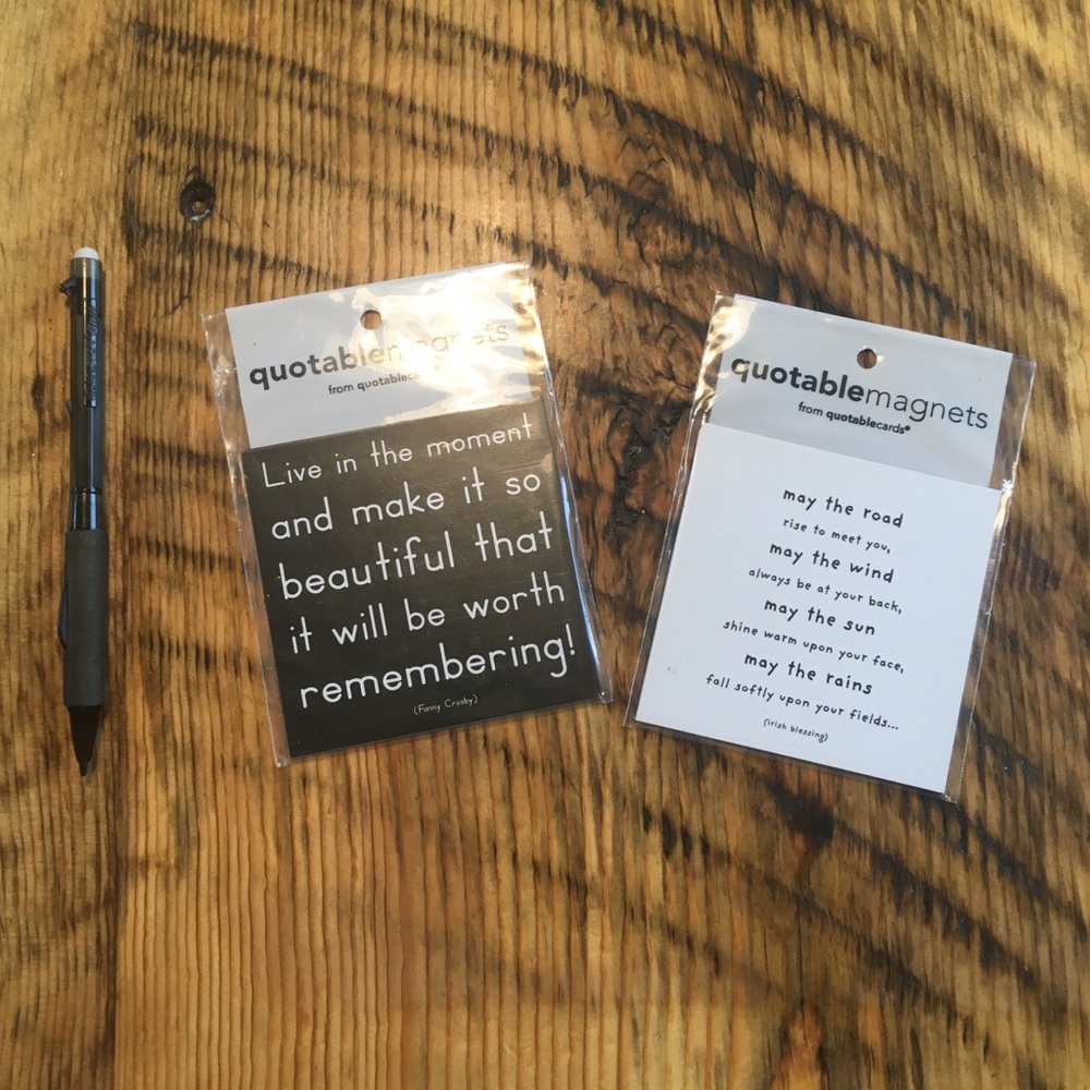 Quotable magnets
